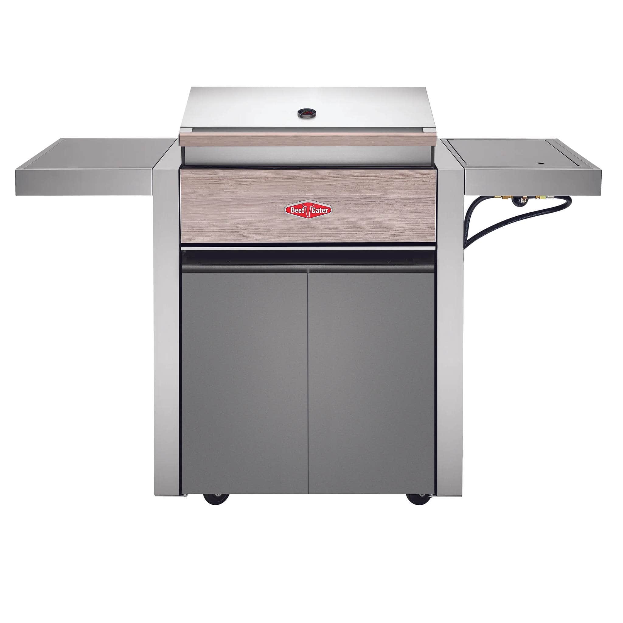 BeefEater 1500 Series - 3 Burner BBQ & Side Burner Trolley