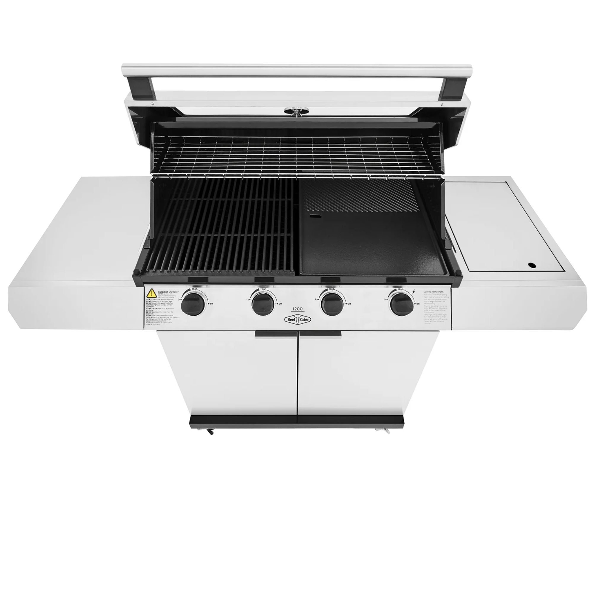 BeefEater 1200S Series - 4 Burner BBQ & Side Burner Trolley