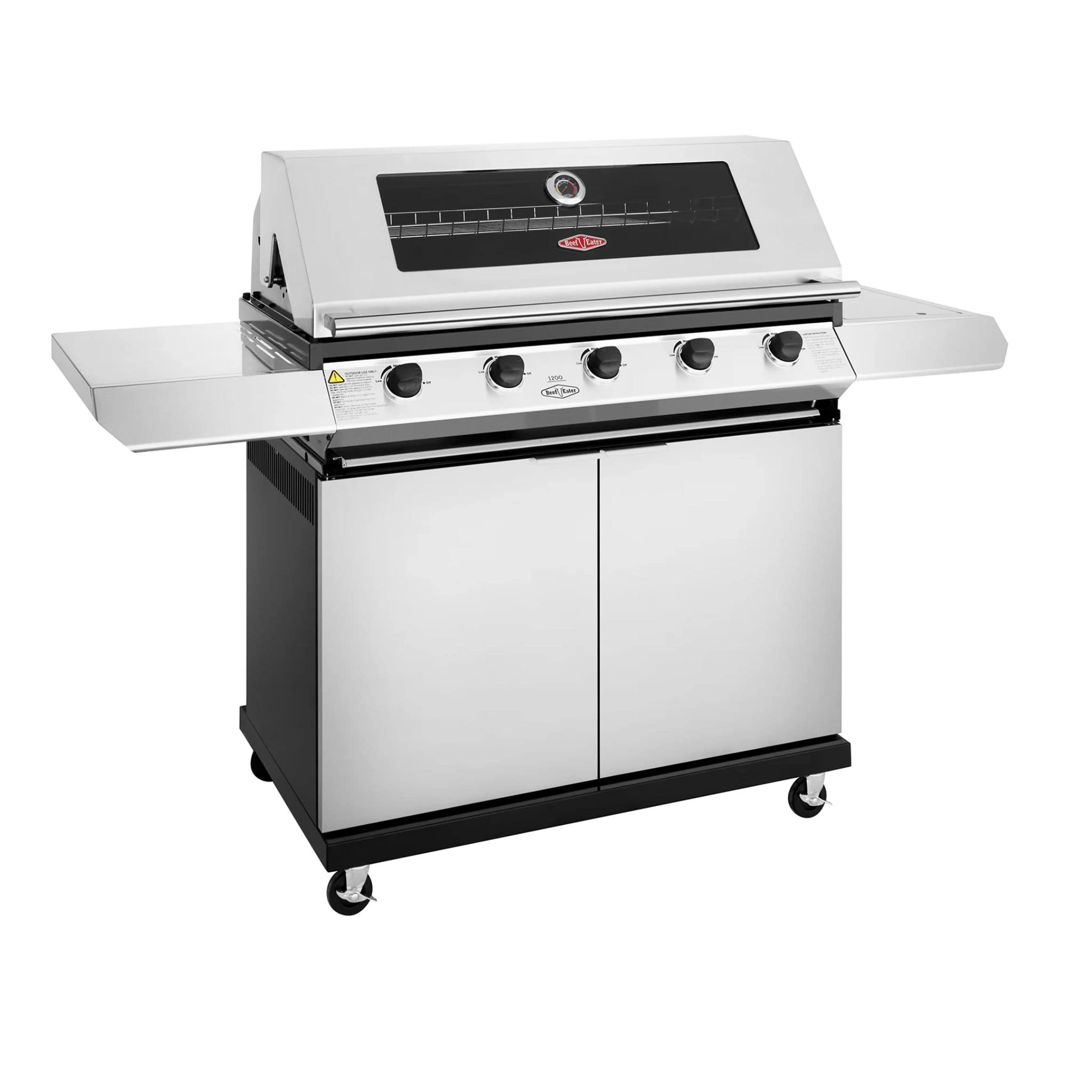 BeefEater 1200S Series - 5 Burner BBQ & Side Burner Trolley