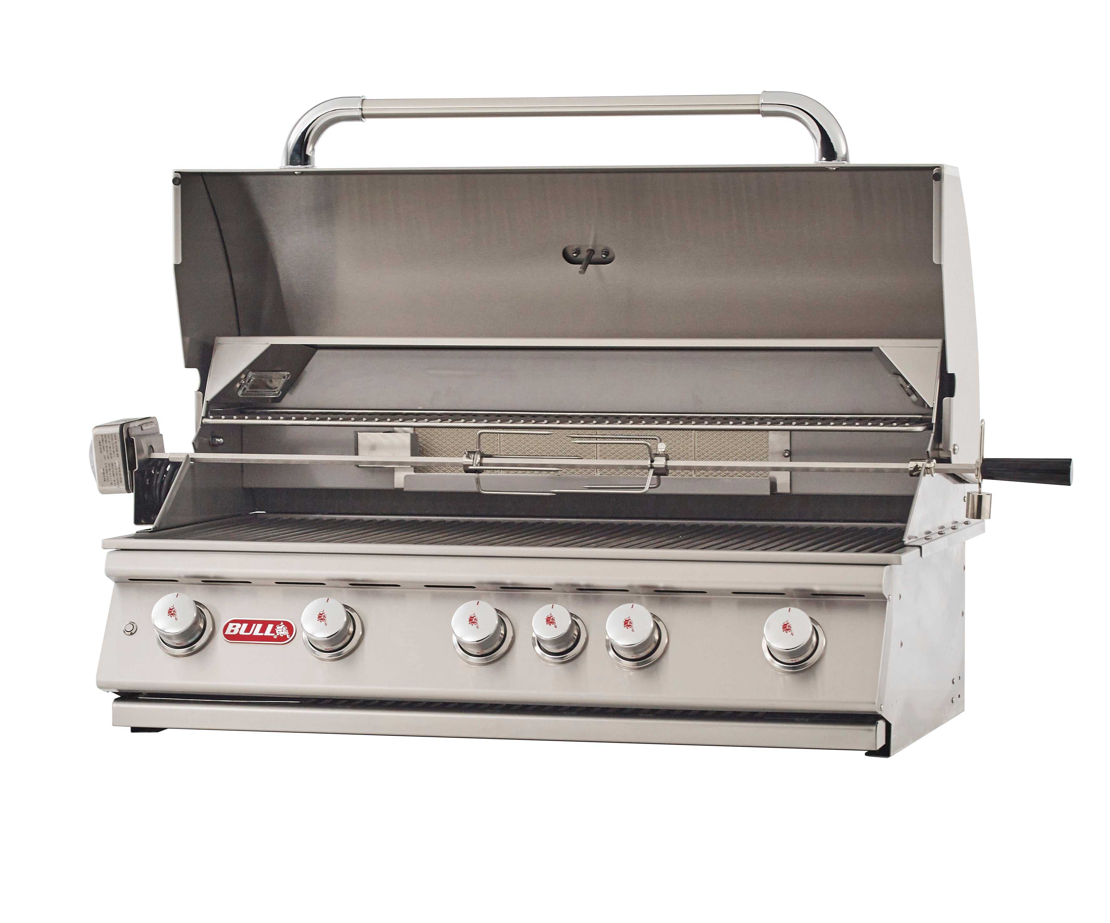 Bull BRAHMA 97cm Built In Gas BBQ Grill With Lights & Rotisserie & Rear Burner