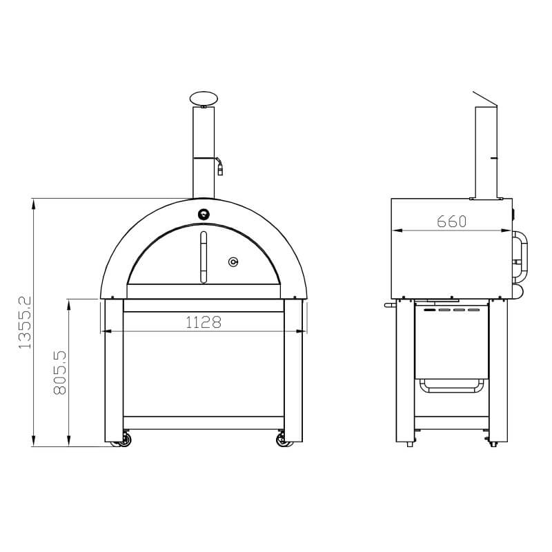 Callow Large Stainless Steel Pizza Oven