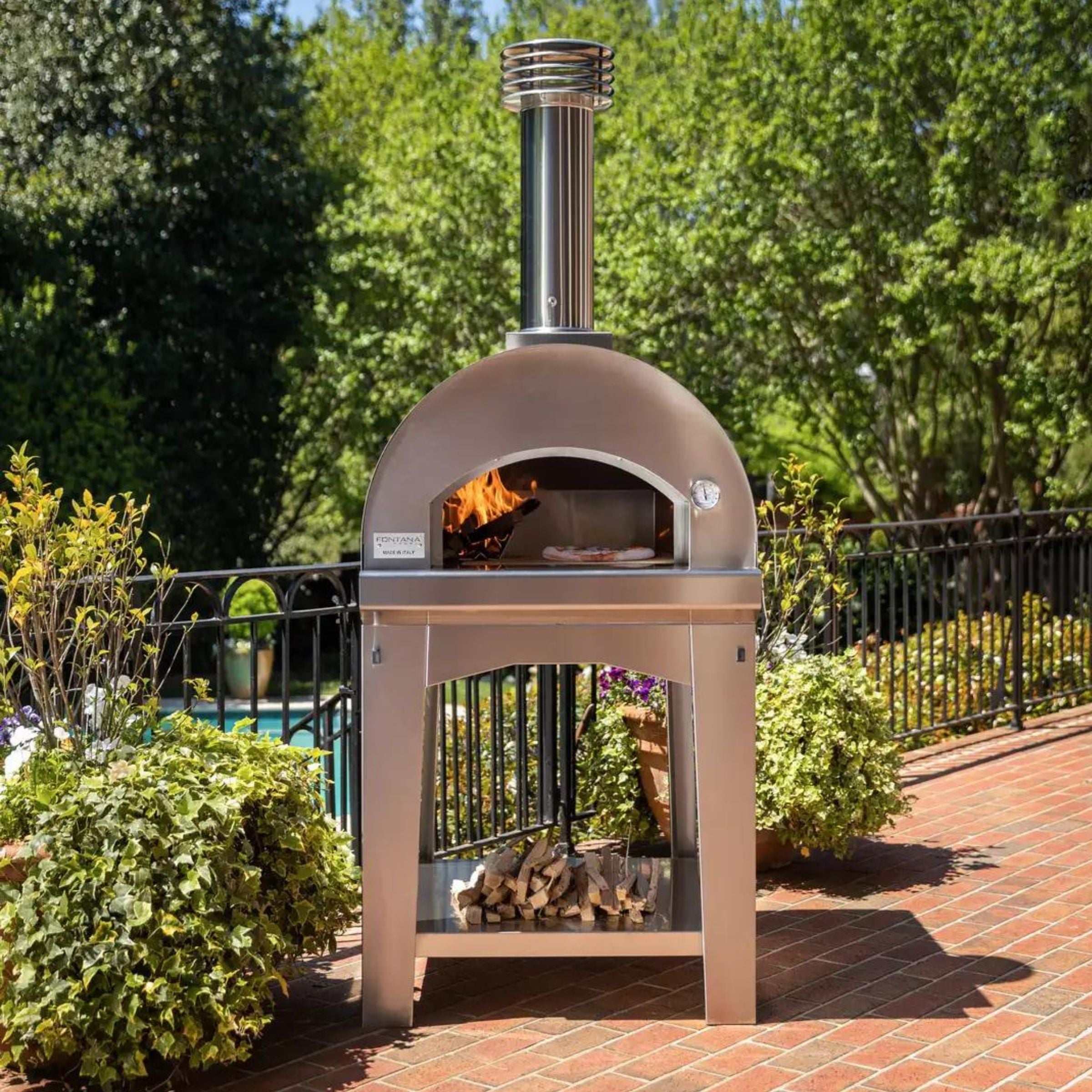 Fontana Margherita Wood Pizza Oven Including Trolley