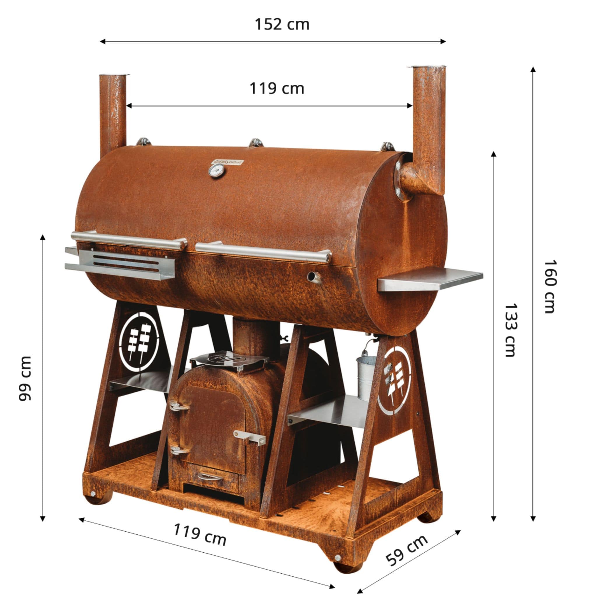 GrillSymbol BBQ Smoker Smoky Beast XL