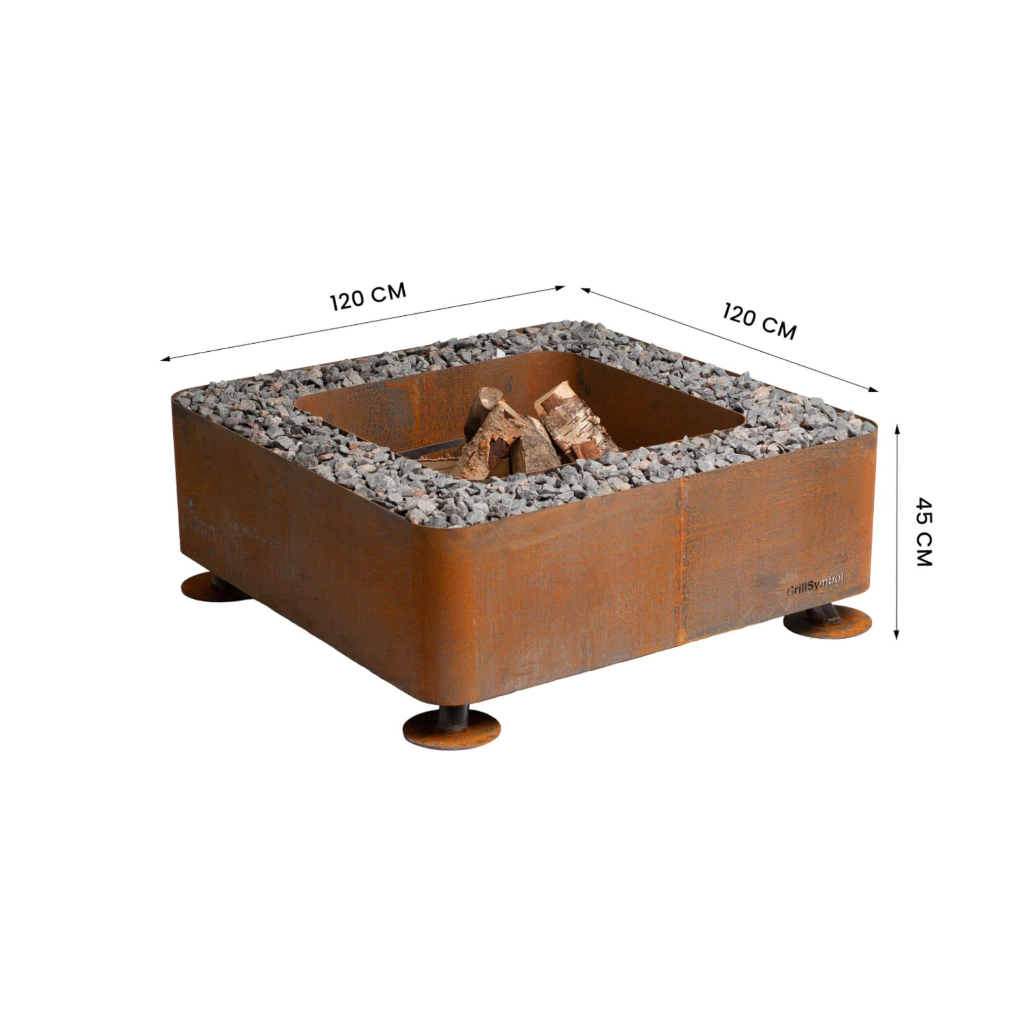 GrillSymbol Corten Steel Fire Pit Fogo