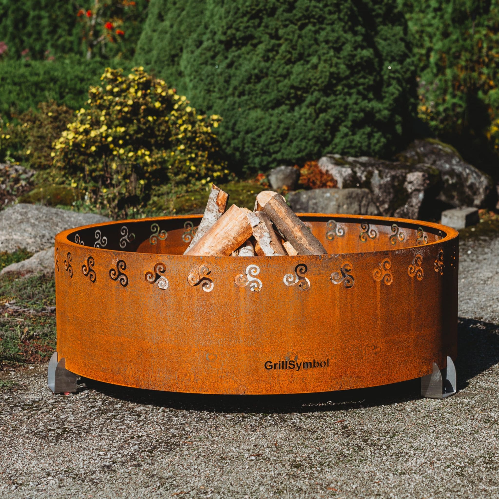 GrillSymbol Corten Steel Fire Pit Legend, ø 116 cm