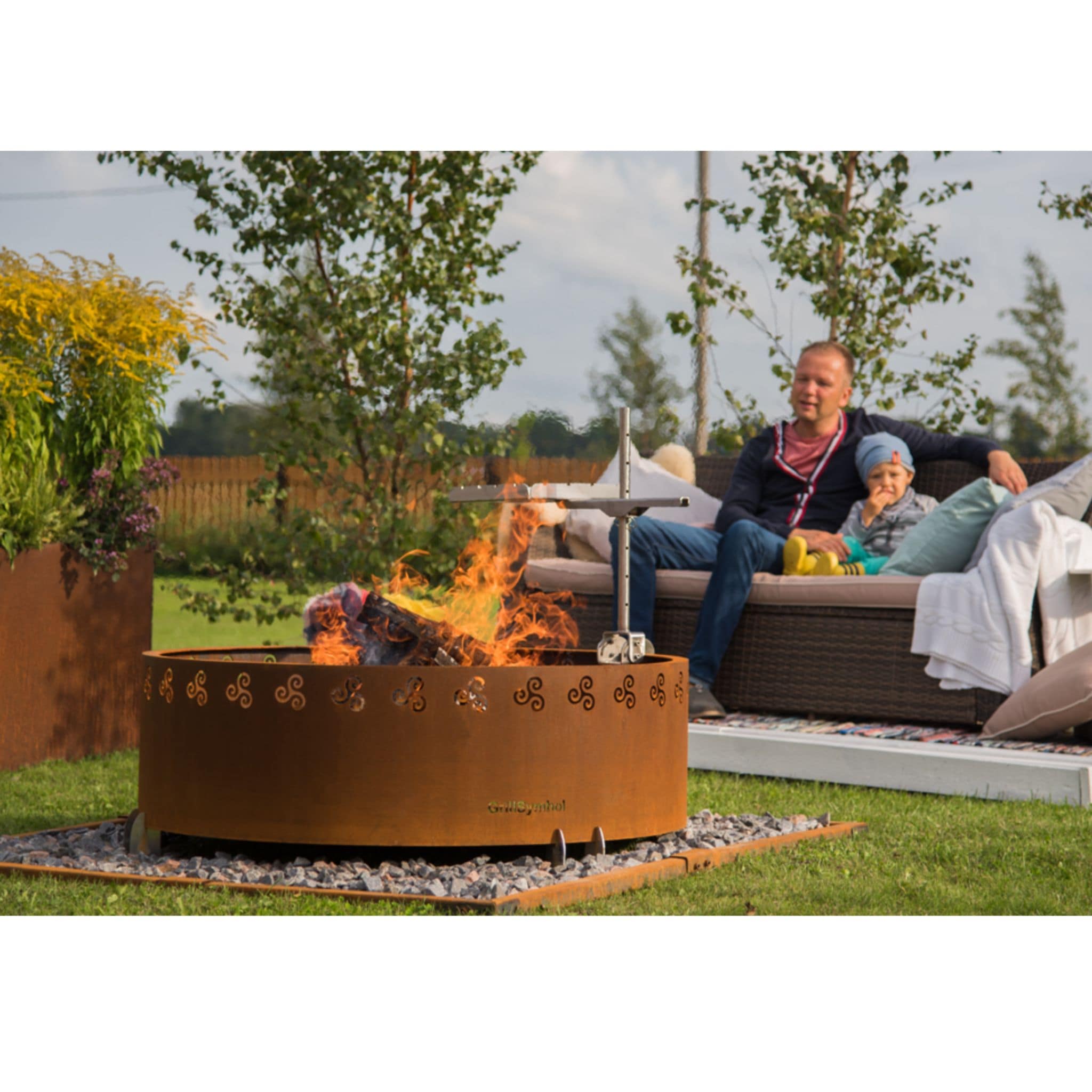 GrillSymbol Corten Steel Fire Pit Legend, ø 116 cm