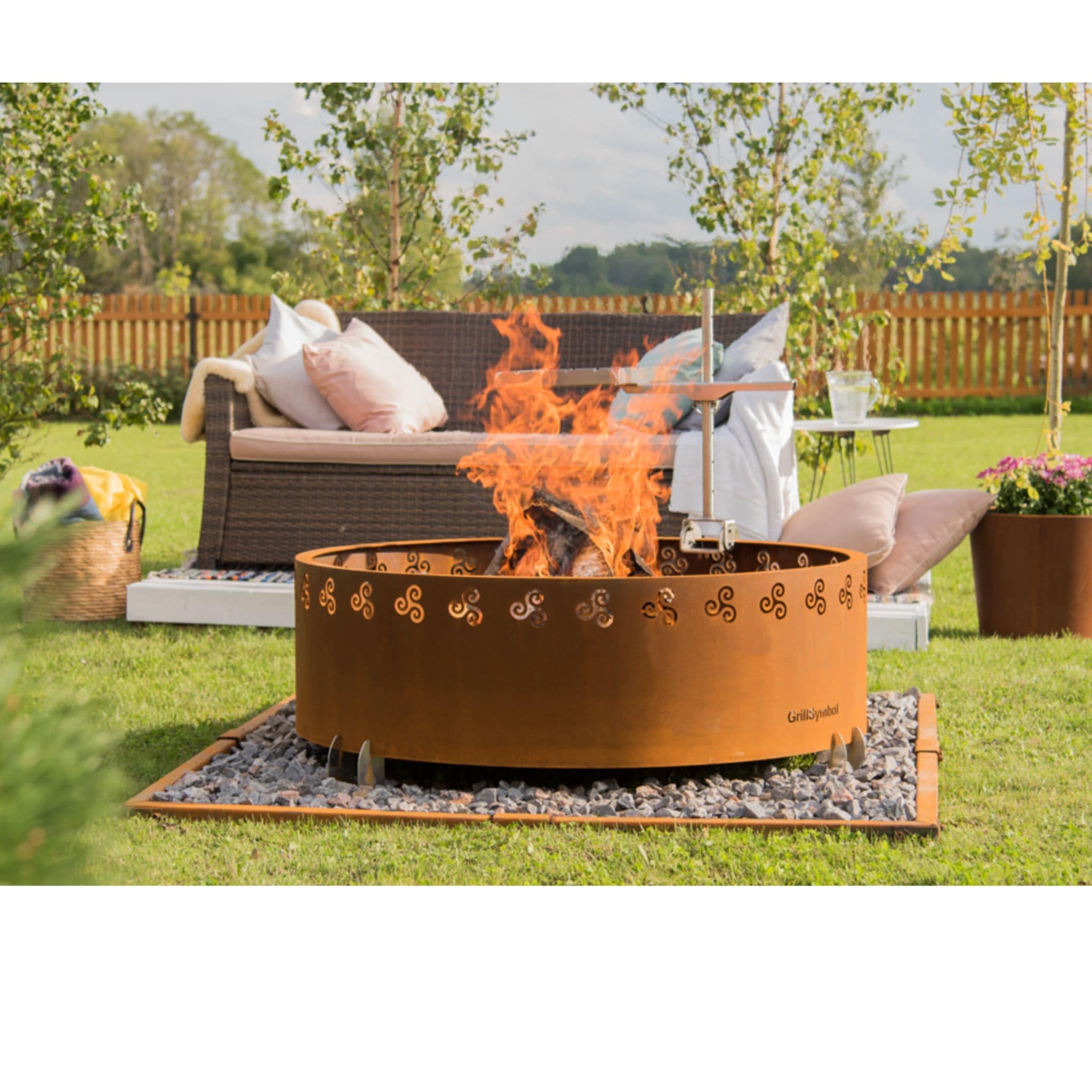 GrillSymbol Corten Steel Fire Pit Legend, ø 116 cm