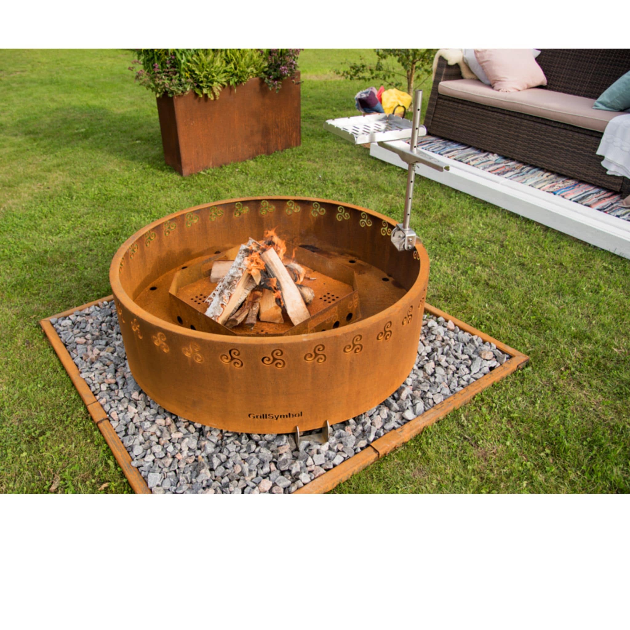 GrillSymbol Corten Steel Fire Pit Legend, ø 116 cm