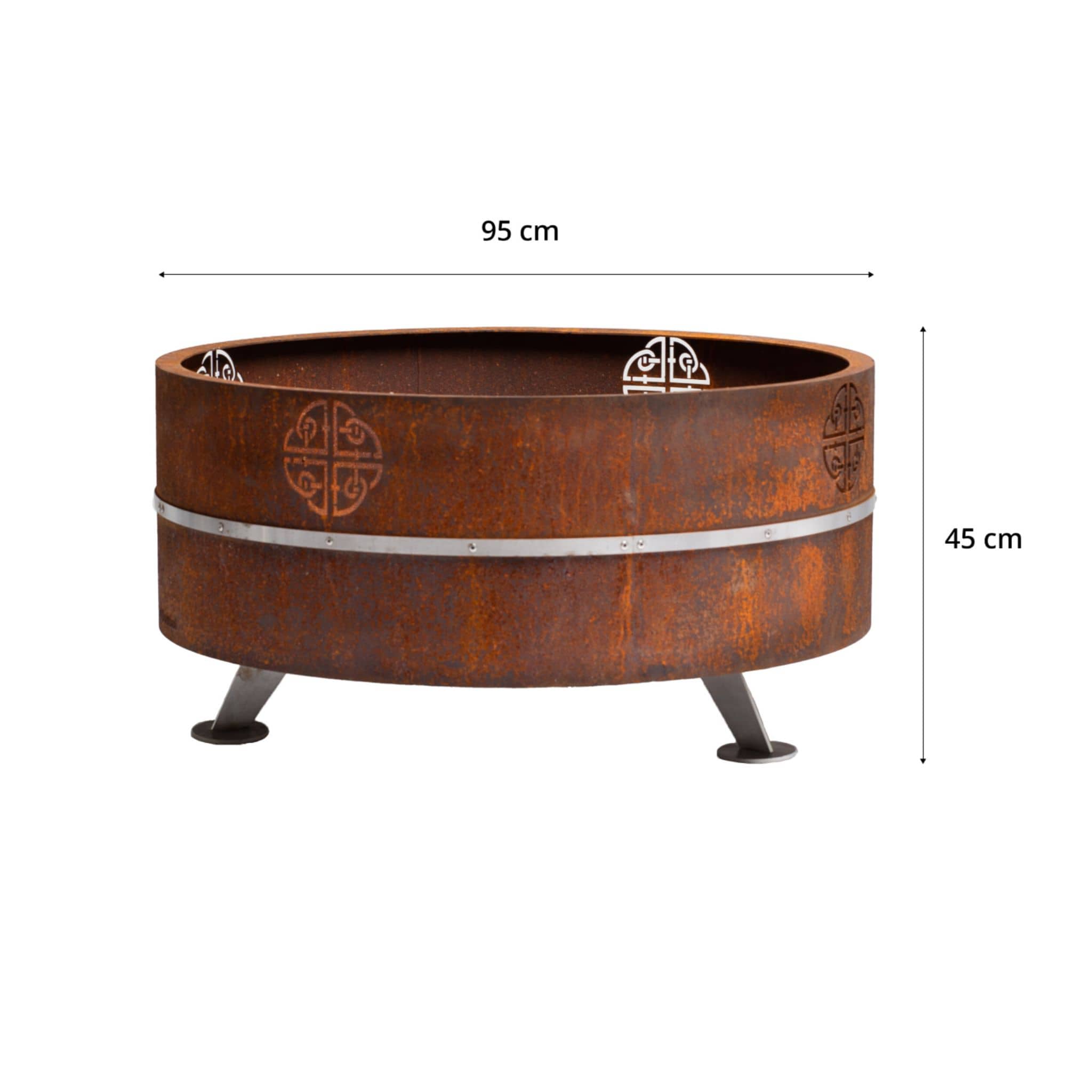 GrillSymbol Corten Steel Fire Pit Lucas, ø 95 cm