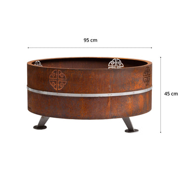 GrillSymbol Corten Steel Fire Pit Lucas, ø 95 cm