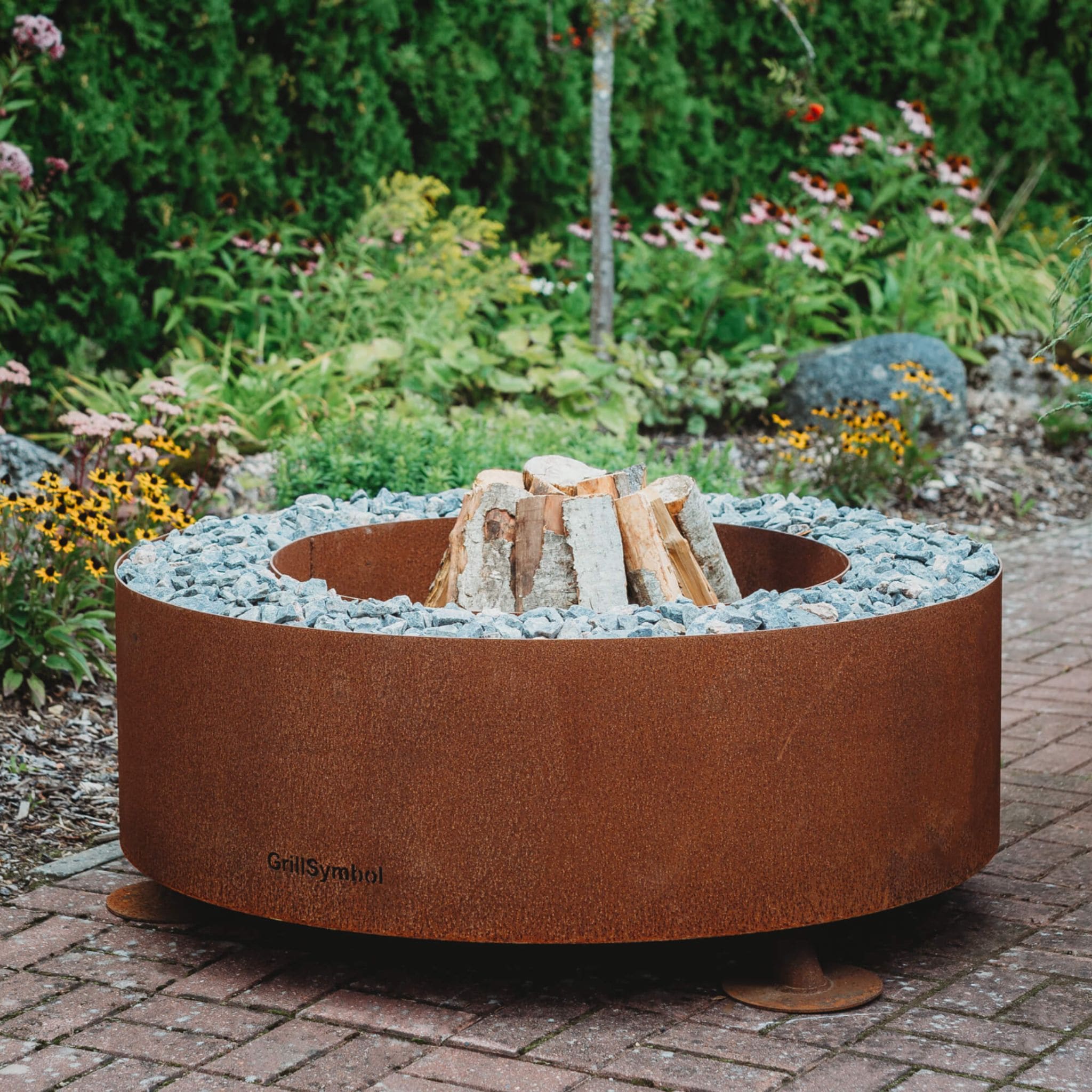 GrillSymbol Corten Steel Fire Pit Luna