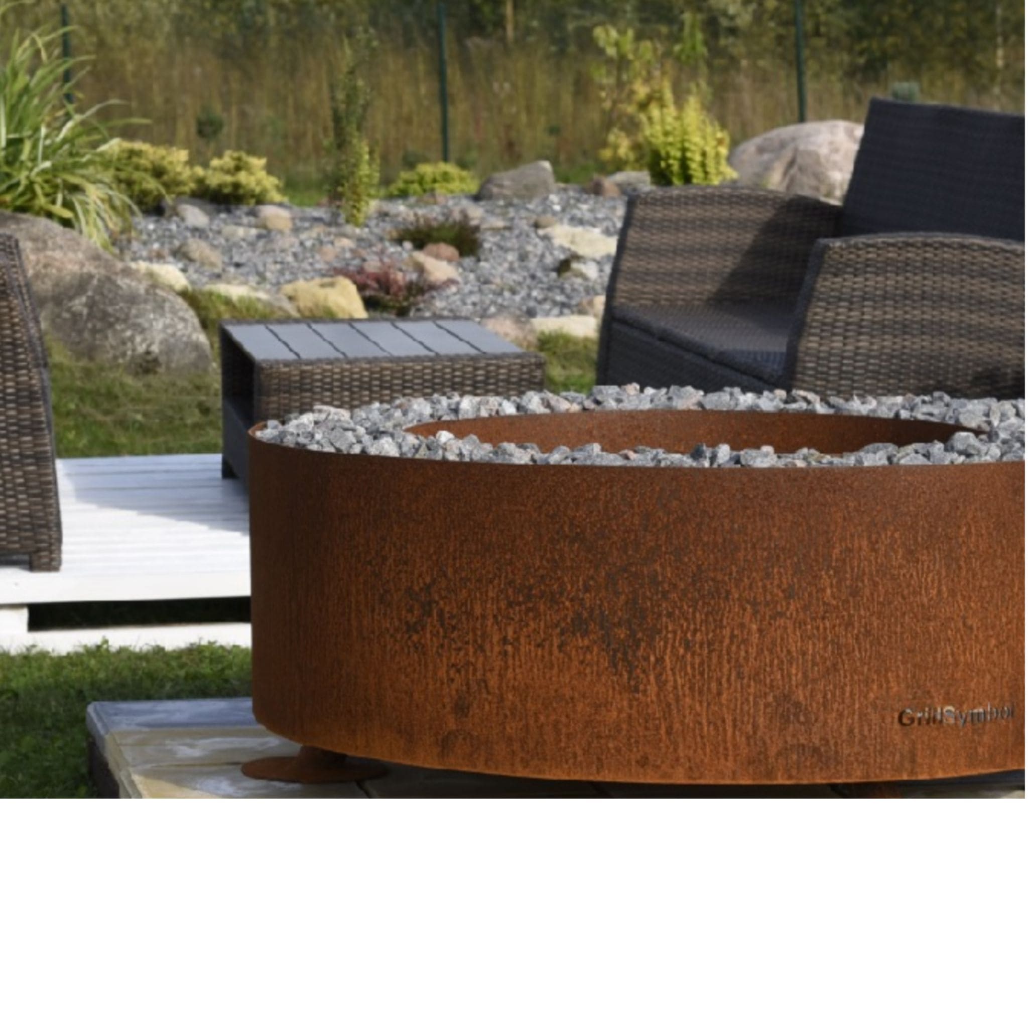 GrillSymbol Corten Steel Fire Pit Luna