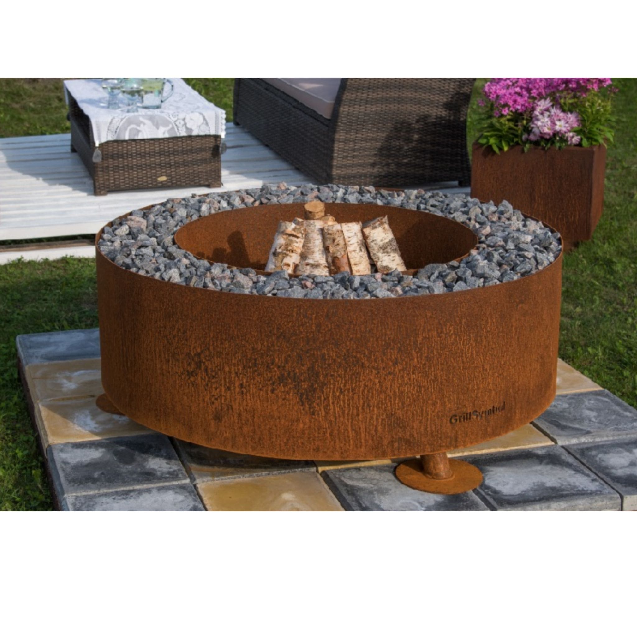 GrillSymbol Corten Steel Fire Pit Luna