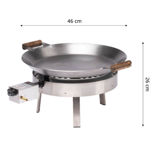  GrillSymbol Paella Cooking Set PRO-460 inox 46 cm 