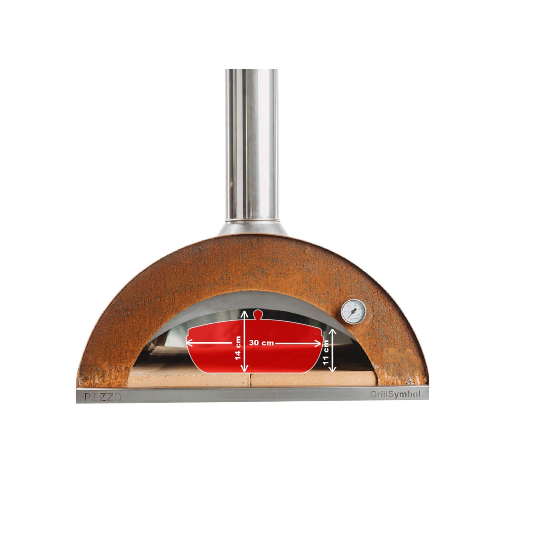 GrillSymbol Wood Fired Pizza Oven with Stand Pizzo-Set