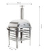 GrillSymbol Wood Fired Pizza Oven with Stand Pizzo-set-inox