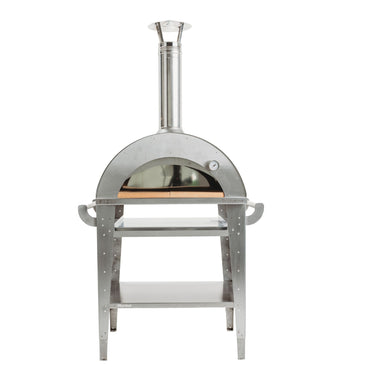 GrillSymbol Wood Fired Pizza Oven with Stand Pizzo-set-inox