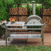 GrillSymbol Wood Fired Pizza Oven with Stand and Side Table Pizzo-XL-S