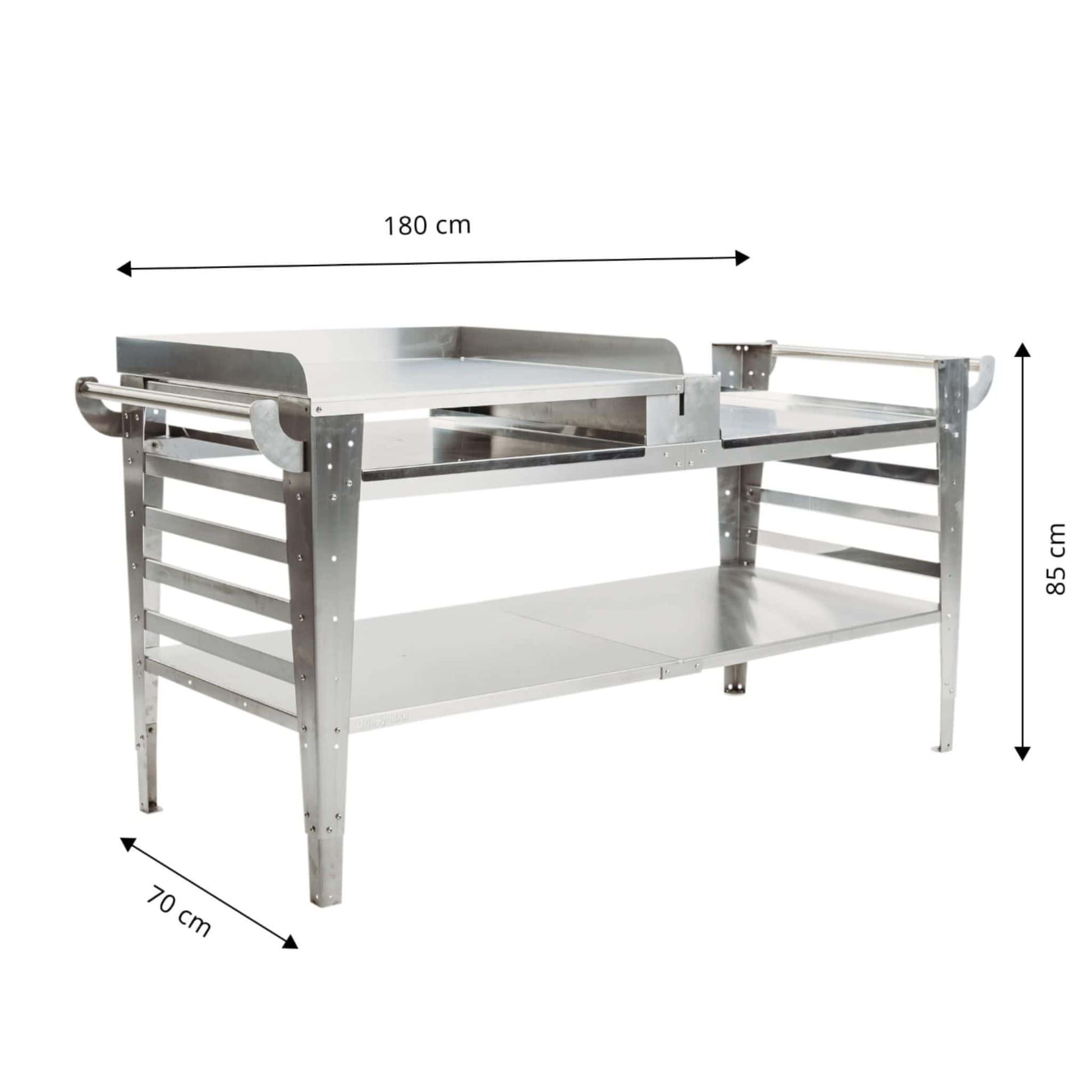 GrillSymbol stainless steel Side Table for Pizza Oven Baso-inox-XL