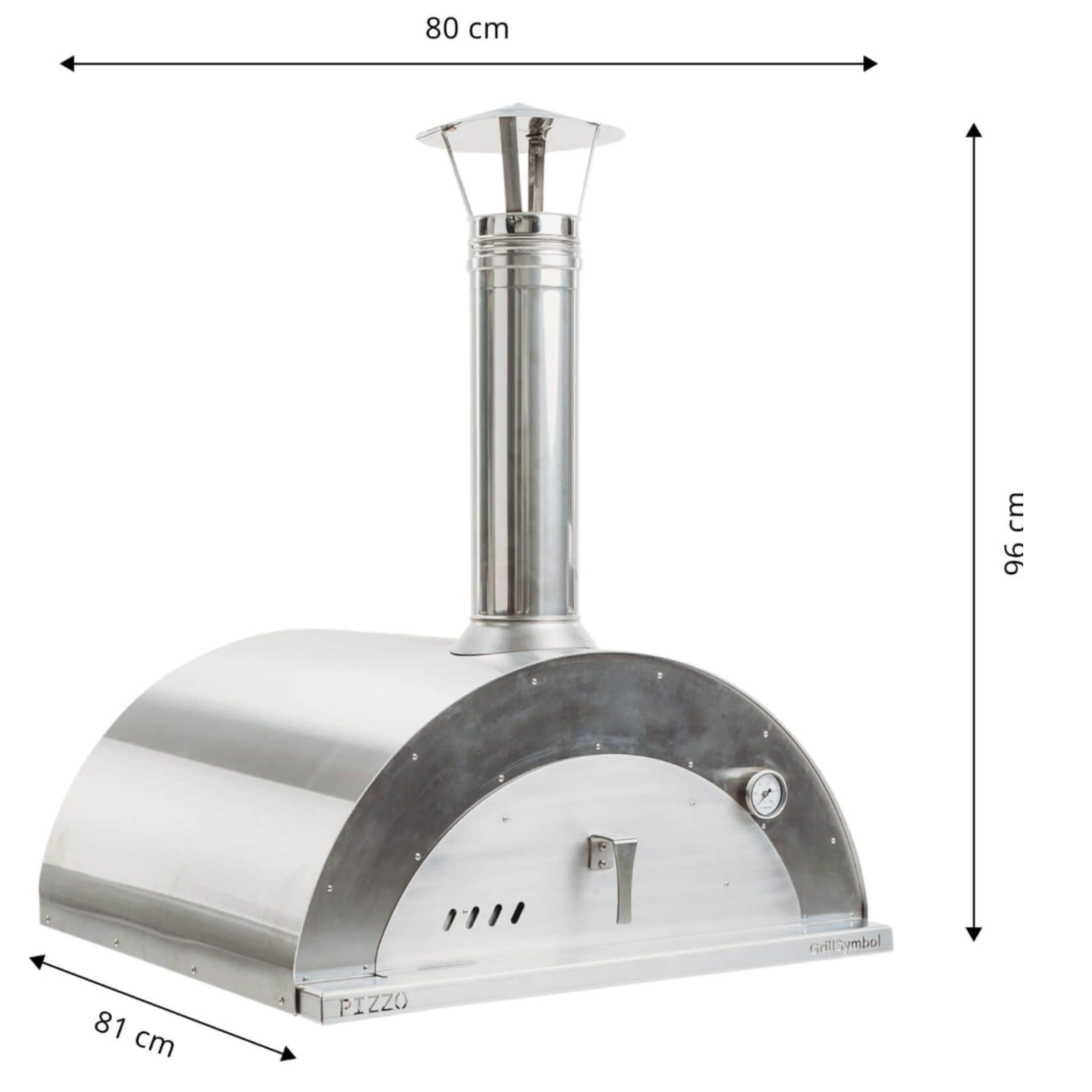 GrillSymbol stainless steel Wood Fired Pizza Oven Pizzo-inox