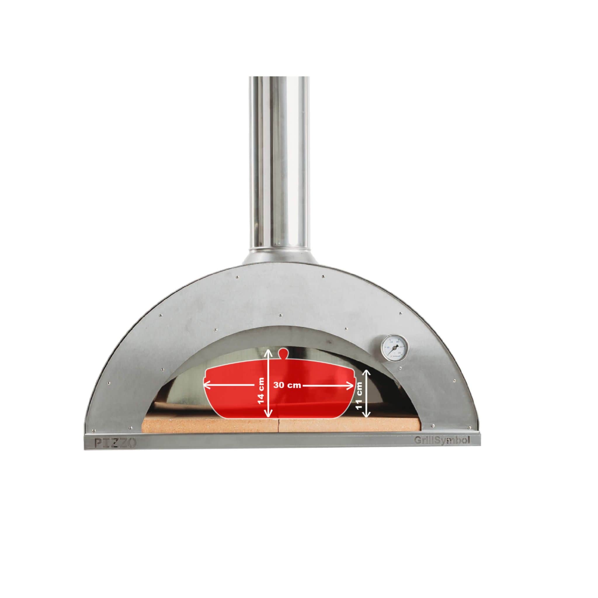 GrillSymbol stainless steel Wood Fired Pizza Oven Pizzo-inox