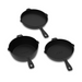 Igneus 3 Part Cast Iron Durable Pan Set