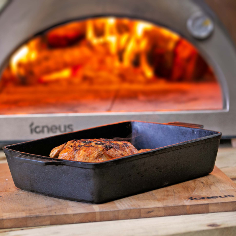 Igneus Wood Fired Cast Iron Roasting Tray Pizza Oven