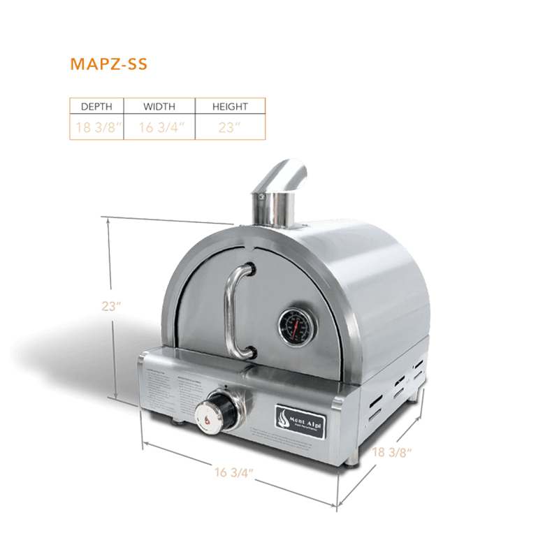 Mont Alpi Stainless Steel Pizza Oven