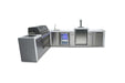 Mont Alpi Deluxe 90 Degree Island Grill with Kegerator and Beverage Ce