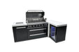 Mont Alpi 805 Deluxe Propane Gas Island Grill - Black Stainless Steel 