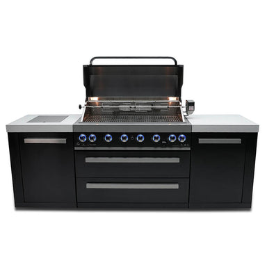 Mont Alpi 805 Black Stainless Steel 6 Burner With Side Burner