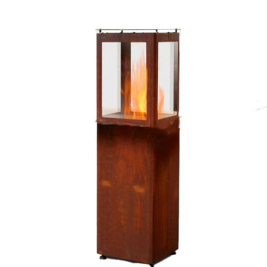 Qube Corten Steel Pellet Patio Heater