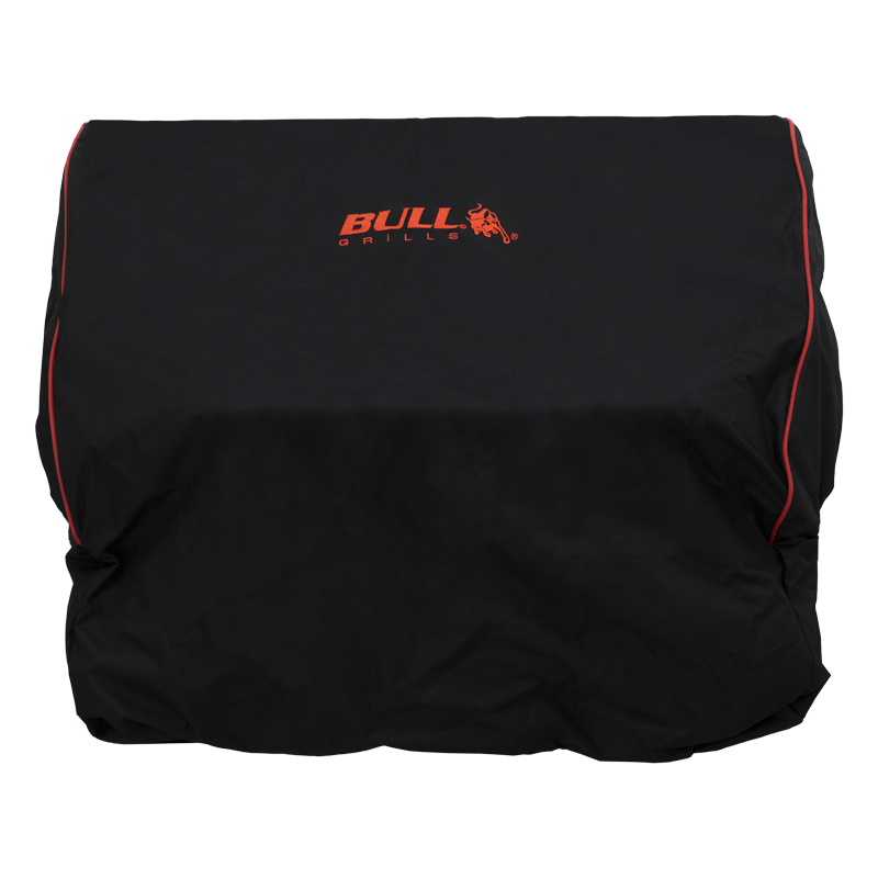 76cm Bull Grill Premium Cover (Black With Red Piping)