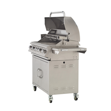 Bull BRAHMA 97cm Burner Grill Cart With Lights & Rotisserie & Rear Burner