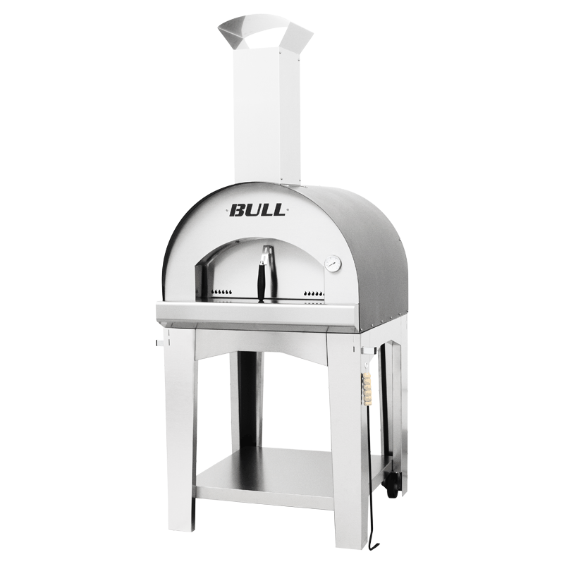 BULL Large Wood-Fired Pizza Oven 60x60cm With Cart (Complete)