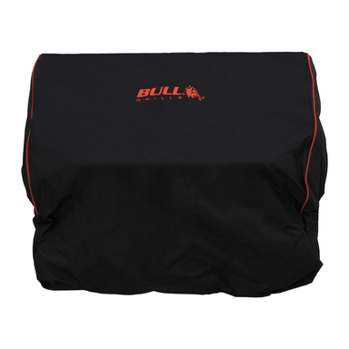 60cm Bull Steer Grill Premium Cover (Black With Red Piping)