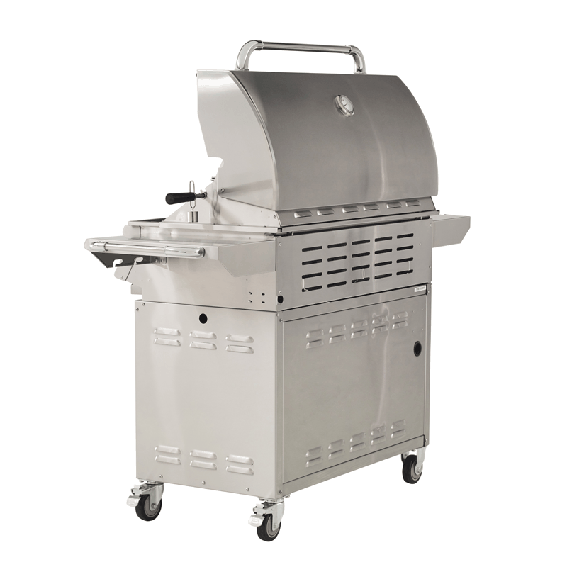 Bull BRAHMA 97cm Burner Grill Cart With Lights & Rotisserie & Rear Burner