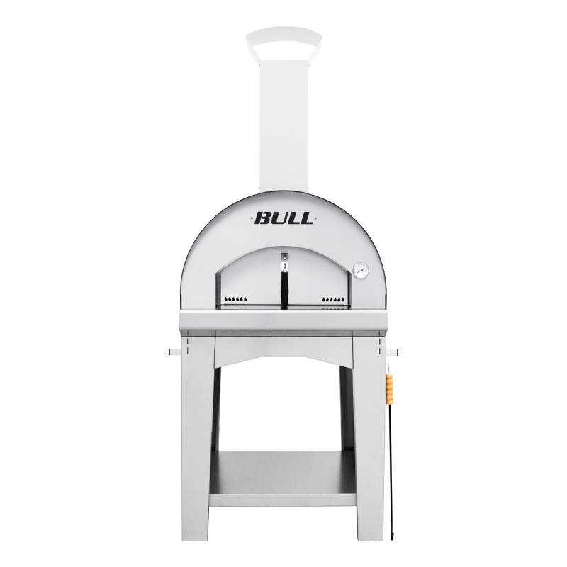 BULL Large Wood-Fired Pizza Oven 60x60cm With Cart (Complete)