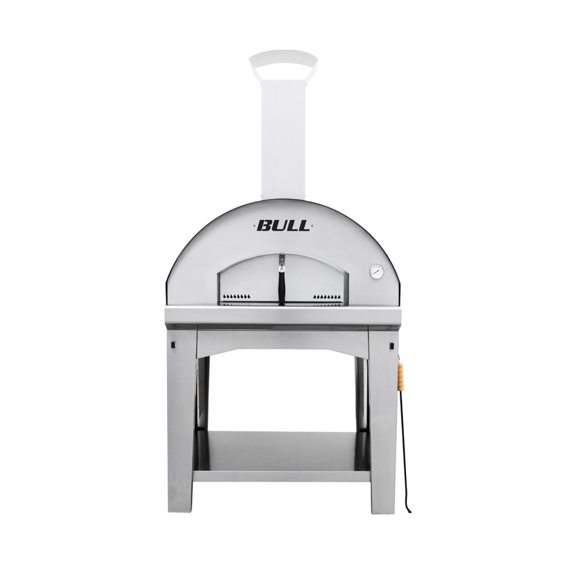 BULL Extra Large Wood-Fired Pizza Oven 80x60cm & Cart (Complete)