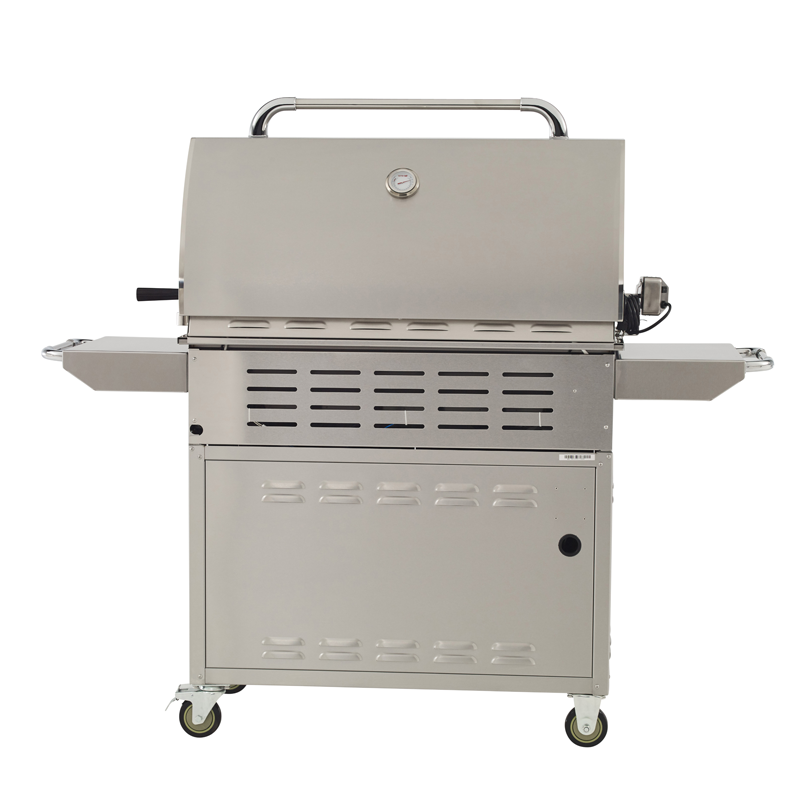 Bull BRAHMA 97cm Burner Grill Cart With Lights & Rotisserie & Rear Burner