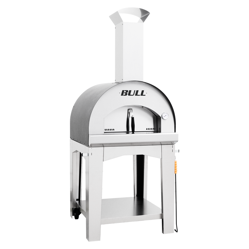 BULL Large Wood-Fired Pizza Oven 60x60cm With Cart (Complete)