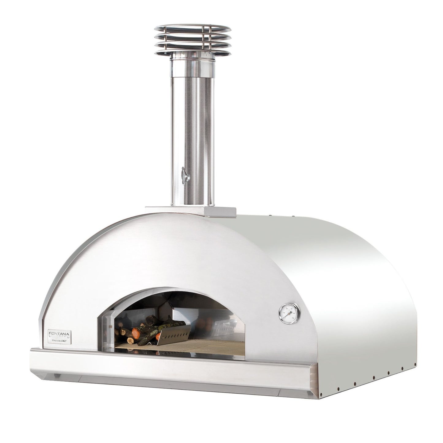 Fontana Marinara Stainless Steel Build In Wood Pizza Oven 
