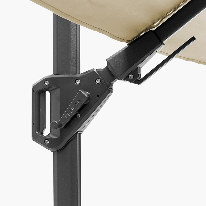 Voyager T2 2.7m Square Champagne Parasol