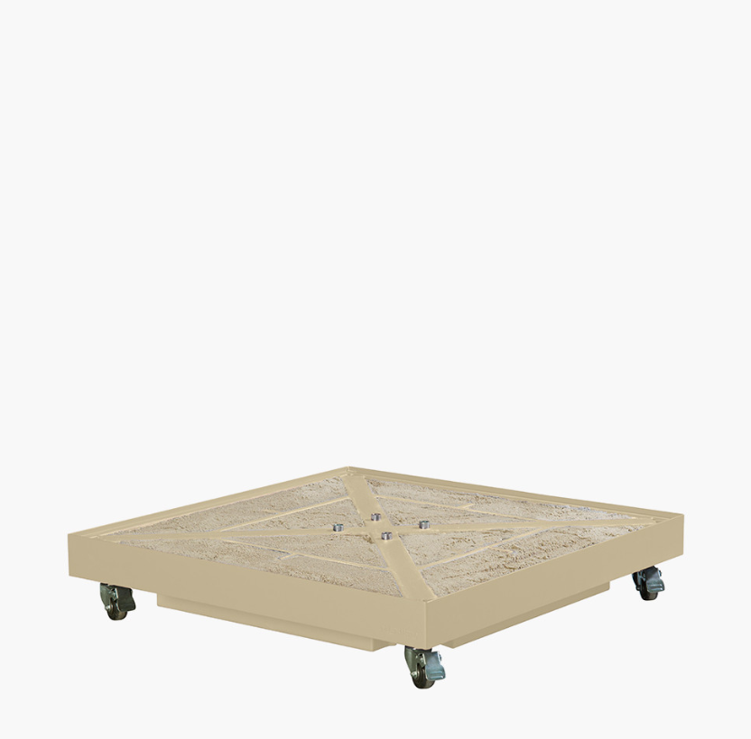 Ceramica Sandstone 90KG Wheeled Parasol Base
