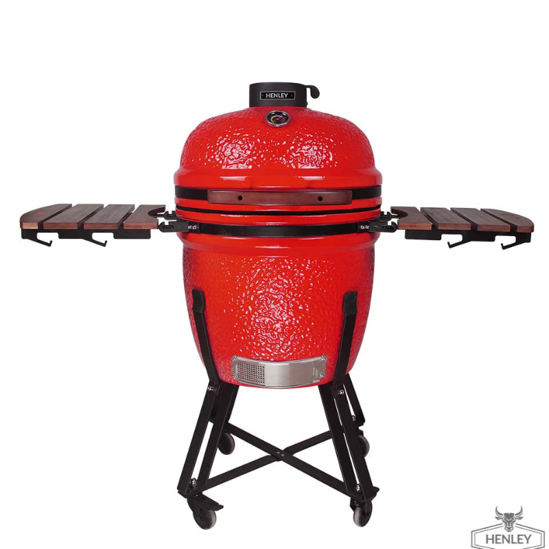 Henley Stoves Kamado Ceramic BBQ - 21in - Emerald Green