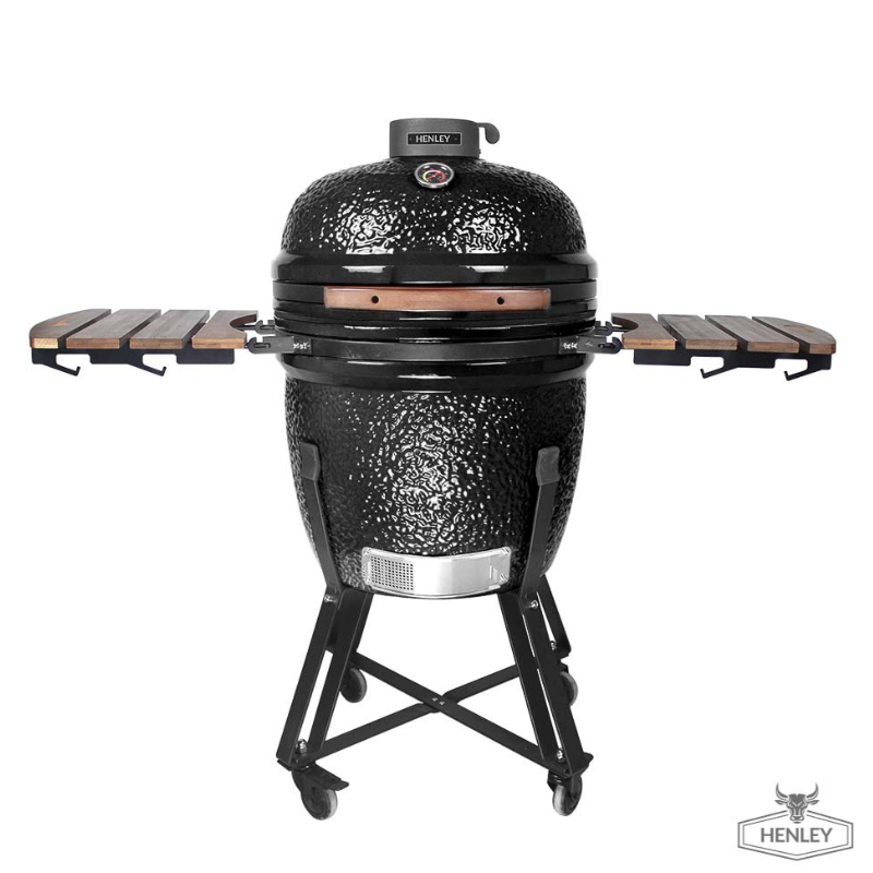 Henley Stoves Kamado Ceramic BBQ - 21in - Emerald Green